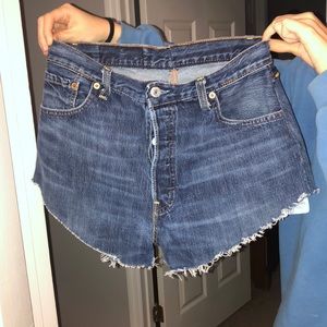 Levi vintage high waisted denim shorts